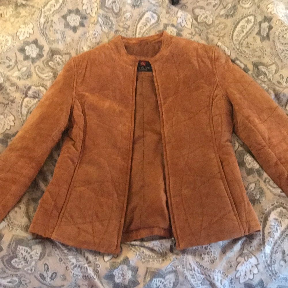 Luis Alvear leather jacket in camel